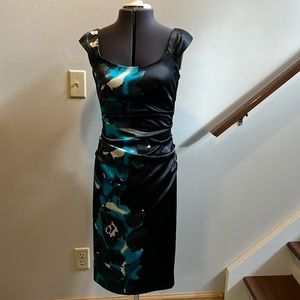 Black Satin Cocktail Dress
